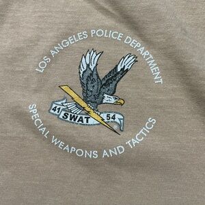Vintage LAPD Los Angeles Police SWAT Special Weapons And Tactics Eagle T-Shirt